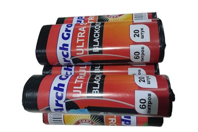 Пакет мусорный "АРЧ ГРУПП" 60 л 20 шт. ПНД 10 мкр /60 х 70/ /1 х 100/ НФ-00000440