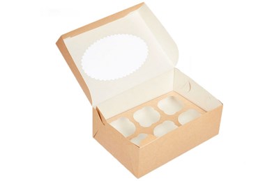 ДоЭко Короб под маффины ECO MUF (эко маф) (6шт) окно 250х170х100 (25/150шт) 11441