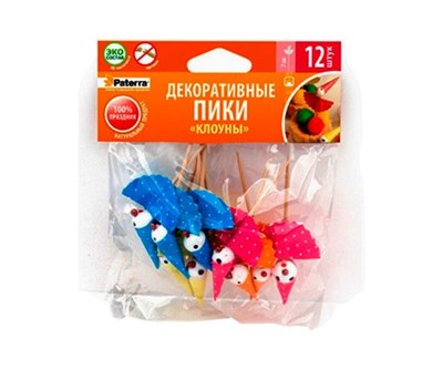 Декоративние пики "Клоуны" (12шт./уп.) НФ-00001008