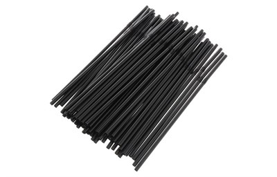 Трубочки для коктейля  5х210 с изгибом черные /48х250шт/ (12000) 431