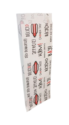 Бумажный пакет - уголок с рисунком "Бон аппетит" 80 х 40 х 220 /100/3000/ НФ-00002145