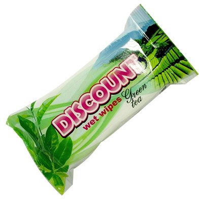 Салфетки влажные Озон/Дисконт (15шт) Зеленый чай (152уп) антибактериальные НФ-00002123