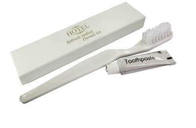 Саше зубной набор в картоне, зубная паста 4г, серия Hotel (200шт) 8892