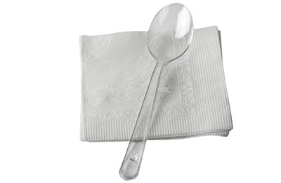 Ложка стол "ПРЕМИУМ" ПРОЗРАЧНАЯ (50 шт*50  ) 175мм (2500шт)(Покровский полимер) 5074