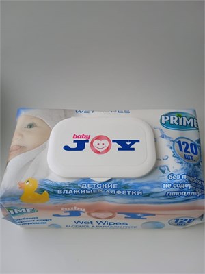 Влажные салфетки Прайм 120 л "Парфюмированные" ДЕТСКИЕ  клапан 12 шт. в кор. НФ-00002965