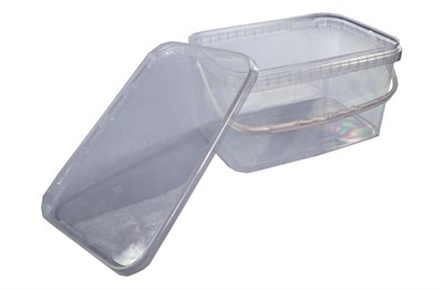 Крышка к ведру 5,8 литра прозрачная прямоугольная /293*198/ Спектр-Пласт (1/100 шт) 16478