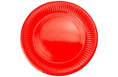 Бум тарелка Папирус д.180мм ламин красная (900шт) 14698