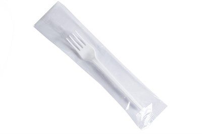 Миксы Вилка белая 1шт. в инд. упаковке (200) шт/кор  16617