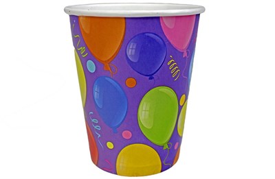 Бум стакан Папирус 0,250л диам 80мм Шары фиолетовые (1000шт) 17371