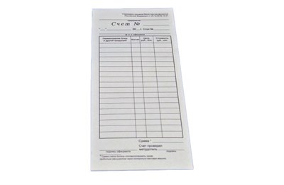 Счет официанта 100листов (10шт) 4012