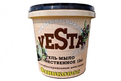 БХ Гель-мыло хозяйств. ВЕСТА "Оливковое ГОСТ 88%", 1кг (16 шт/кор) Алва НФ-00026112