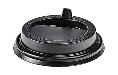 Крышка для стак. Протек  д.90мм (0,350/0,400л)  черная (10уп х100шт)  (1000шт) 10139