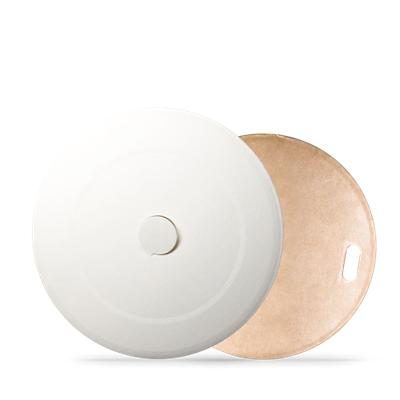 Крышка для стак. ЭКО "БУМ" бумажная крафт д.80мм (0,250/0,330л) (20уп х50шт) (1000шт) НФ-00013929