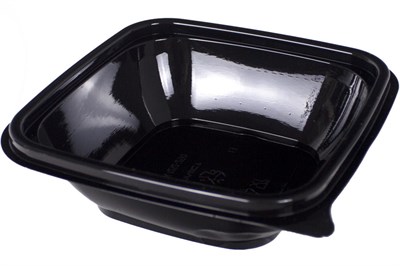 Контейнер Юпласт ЮпК-1212 "Кубик" черный 0,250л  126*126*39 /6уп*50шт/ (300шт) ПЭТ 19068