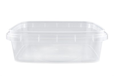 Банка/крышка   0,6л   прозрачная квадратная   /130*130*69/   БП   (300шт) 20345