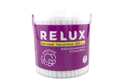 Бумфа Ватные палочки РЕЛЮКС цилиндр 200 (24уп) 20731