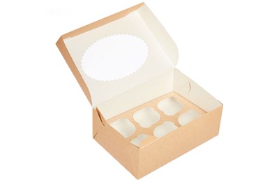 ДоЭко Короб под маффины ECO MUF (6шт) окно 250х170х100 (25/150шт) НФ-00017191