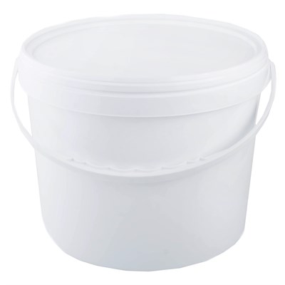 Ведро/крышка с ручкой 5,5 л круглое белое (1/50шт) ЮГ НФ-00017508
