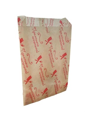 Бумажный пакет 110*30*170 мм для фри с рисунком "Приятного аппетита" 100/3000 НФ-00018922