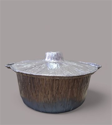 Алюминиевая форма с крышкой "Кастрюля" 3200 мл (294*182*108) 25/100 НФ-00019391