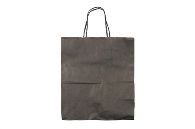 Пакет крафт с крученой ручкой б/п 220х120х250 Черный (250шт) ВИТА 22571