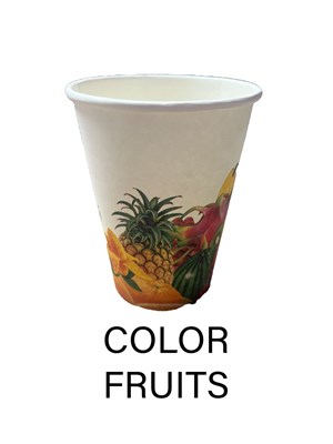 Бумажный стакан ЮГ COLOR FRUITS 450 мл 35/560 НФ-00020600