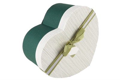 КОРОБКИ "СЕРДЦЕ" С ОКОШКОМ И БАНТОМ ЗЕЛЕНЫЙ № 2 НФ-00020799