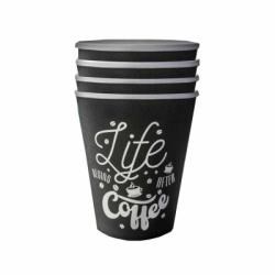 Бумажный стакан ЮГ Кофе жизни (LIFE COFFEE) 250 мл 50/1000шт Ф НФ-00020896