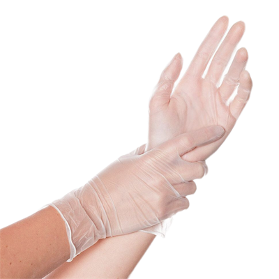 Перчатки Прозрачные Wally Винил 100 шт размер М 1/10 (ДД) НДС НФ-00021687