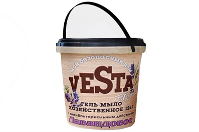 БХ Гель-мыло хозяйств. ВЕСТА "Лавандовое ГОСТ 88%", 1кг (16 шт/кор) Алва НФ-00026114