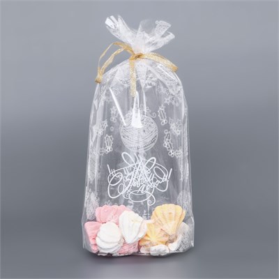 Пакет фасовочный новогодний БОПП, с донной складкой, «Новогодние шары» 20×35 см НФ-00025328