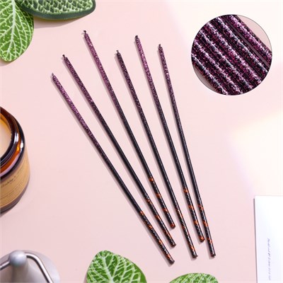 Свечи для торта, 6 штук «Сияние», розовый с чёрным, 17 см НФ-00025334