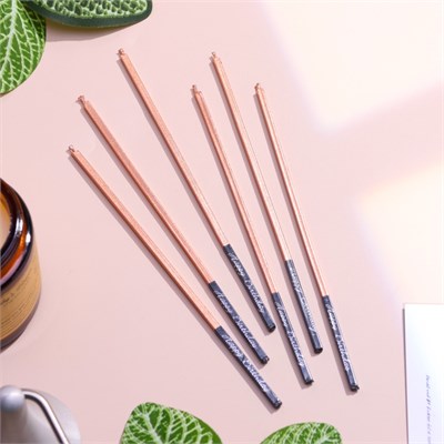 Свечи для торта, 6 штук «Золото», 15 см НФ-00025335