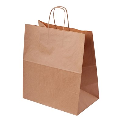 Пакет Крафт с КРУЧЕНОЙ ручкой 260х150х350 (250/50) ПП НФ-00025744