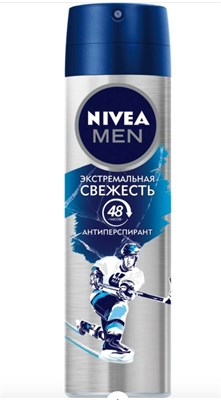 Дезодорант Нивея мужской спрей 150мл Экстремальная свежесть 1/12 НФ-00025967