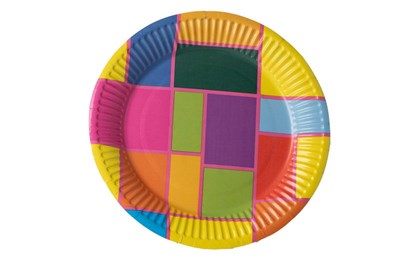 Бум тарелка Папирус д.180мм Цветное Рандеву /14уп * 50шт/ (700шт) 14092
