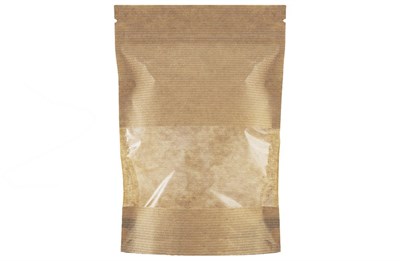 Пакет бумажный дой-пак AVIORA 120х185 (40+40) (700шт) с окном 90мм 17212