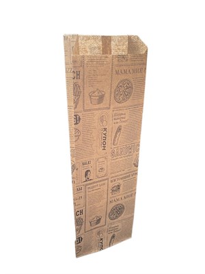 Бумажный пакет 90*40*300 мм Мама Мия (ПАК ВЕЛЛ)  /100/2000/ НФ-00018257