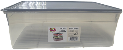 Лоток с крышкой 4300мл. серый НФ-00025524