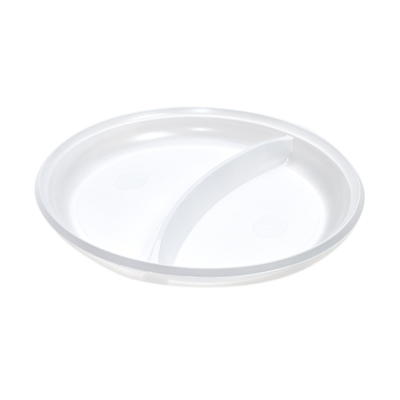 Тарелка 205 2-х секцион. БЕЛАЯ НОВАЯ (ИнтроПластик) (2000/100) Орел НФ-00015016