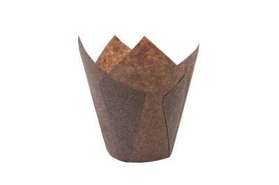 Форма бумажная Тюльпан D175.d50 h95 коричневая (2000шт) AVIORA 20736