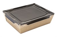 ДоЭко бум салатник с прозр крышкой OpSalad (опсалад) 450 ЧЕРНЫЙ (50/400шт) 15898