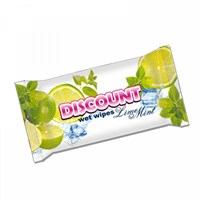 Салфетки влажные Озон/Дисконт (15шт)  Мята и Лайм (152уп) антибактериальные НФ-00002311