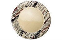 Бум тарелка Папирус д.230мм Кофейные надписи /10уп * 50шт/ (500шт) 15004