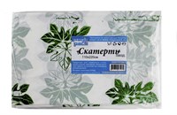 Скатерти 110х220 МП Зеленые листья  (200шт)  ПНД в инд. уп 16568