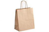 Пакет крафт с крученой ручкой б/п 220х120х250 крафт 70гр (250шт) AVIORA 17491