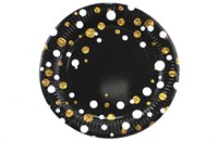 Бум тарелка Папирус д.230мм Горох черный /10уп * 50шт/ (500шт) 17915