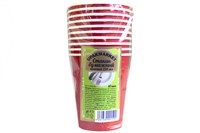 Миксы Стакан 250мл (бум) Красный 10 шт (60шт/кор) 14568