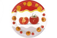 Бум тарелка Папирус д.180мм Томатная рапсодия /14уп * 50шт/ (700шт) 14111