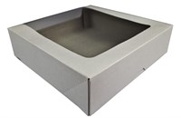 ОСК Короб для тортов с окном КТ60 225х225х60 белый Патичерри (80шт) 12576